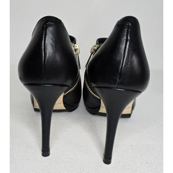 L.K. BENNETT DORIS BLACK LEATHER CALF SKIN BOOTIES IN 37.5/7-7.5 US $395 - Picture 8 of 10